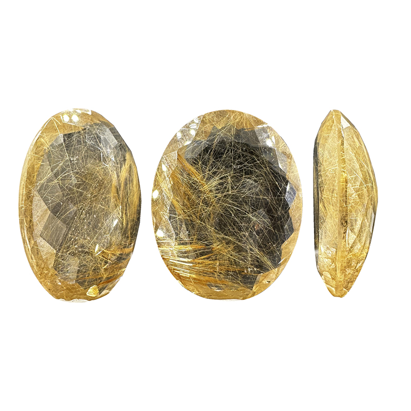 Pierre taillée ovale - Quartz rutile - Pièce unique - 202302_60