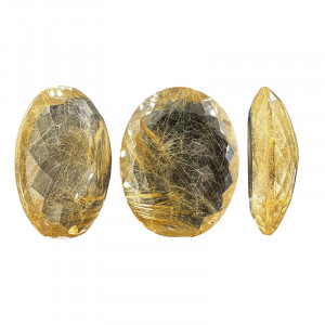 Pierre taillée ovale - Quartz rutile - Pièce unique - 202302_60