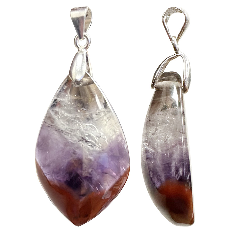 Pendentif goutte plate Auralite - Pièce unique - 202404_42