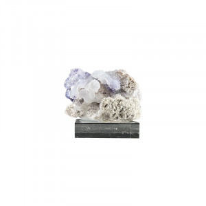 Géode de Calcédoine et Fluorite - Pièce unique - 202509_22