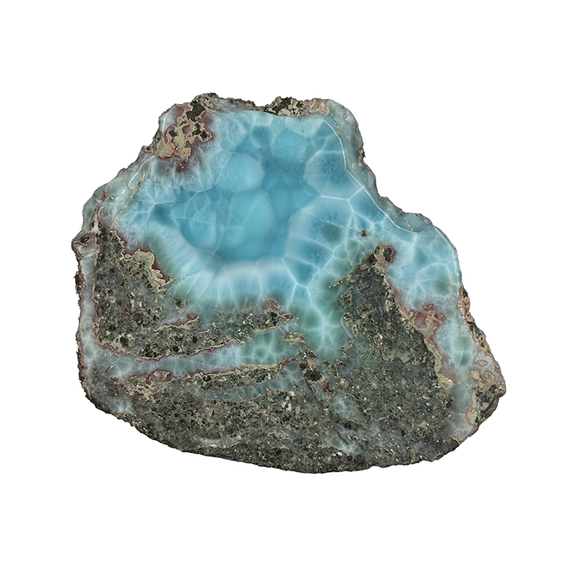 Plaque face polie Larimar - Pièce unique - 202510_132
