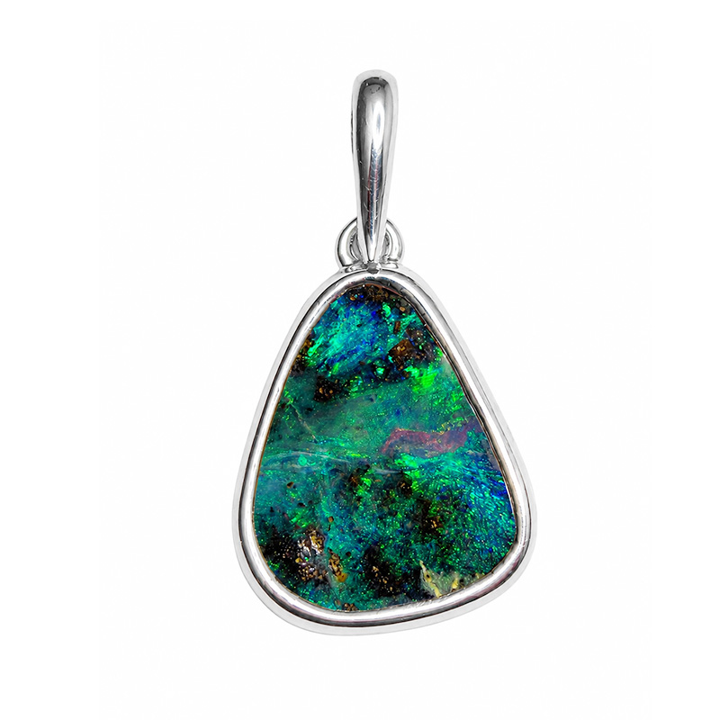 Pendentif Opale montage Argent 925 - Pièce unique - 202607_20
