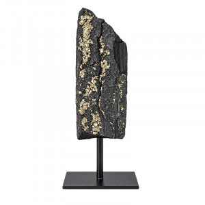 Pyrite sur Shungite sur Socle - Pièce Unique - 202608_102