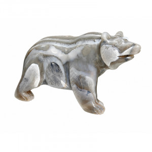 Statuette Ours Agate - Pièce unique - 202608_174