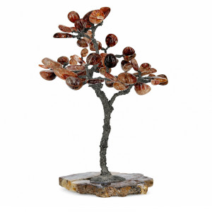 Bonsaï en Quartz hématoïde sur socle en Agate - Pièce unique - 202608_191