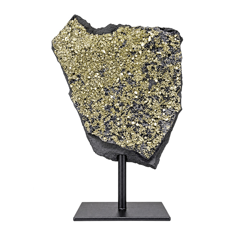 Pyrite sur Shungite sur Socle - Pièce Unique - 202608_99