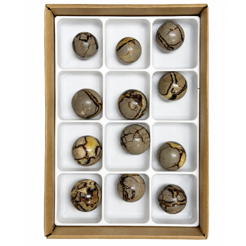 Sphères en Septaria lot de 12 - pièce unique - 202609_102