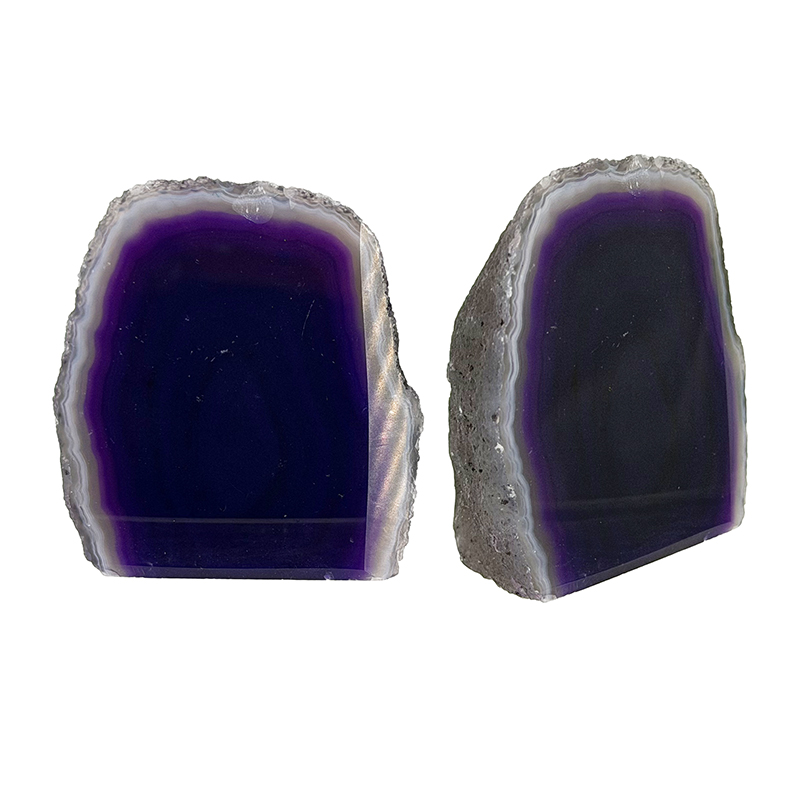 Agate Base Sciée Teintée Violette - LE KG