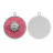 Breloque Cabochon Rhodonite & Soleil - Acier - La pièce