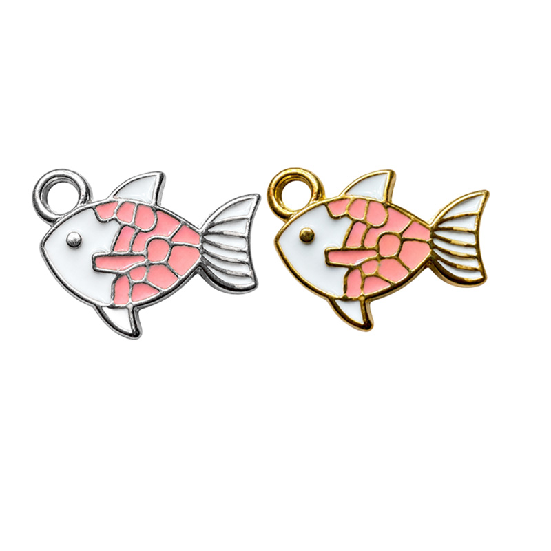 Breloque Poisson Acier - 5 pièces