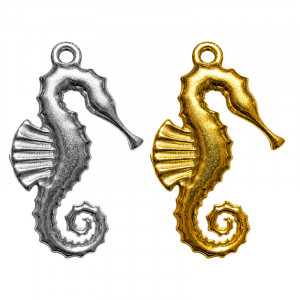 Breloque Hippocampe - Acier - 16 x 10,3 mm