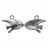 Breloque Poisson Acier - 10,6 x 8,8 mm