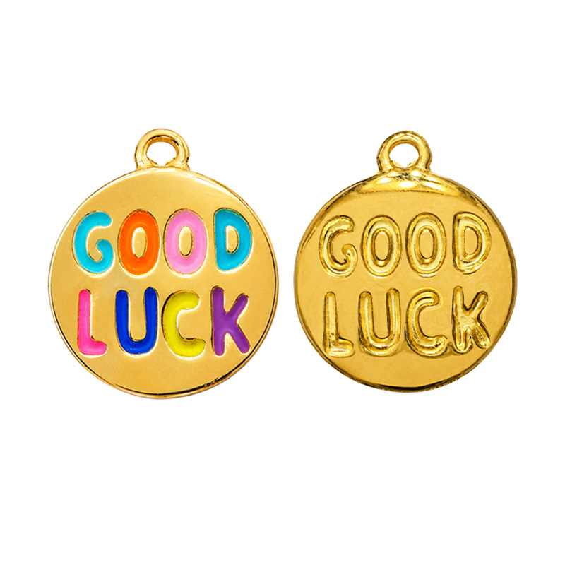 Breloque Good Luck - Acier - 5 pièces