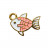 Breloque Poisson Acier - 5 pièces