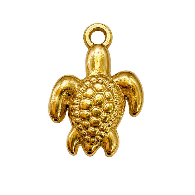 Breloque Tortue - Acier - 10 pièces