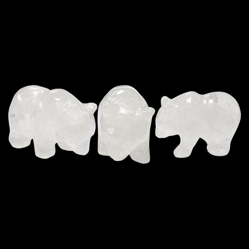 Statuette ours en cristal de roche