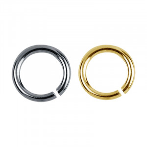 Anneau Ouvert 3 mm Acier Acier Doré