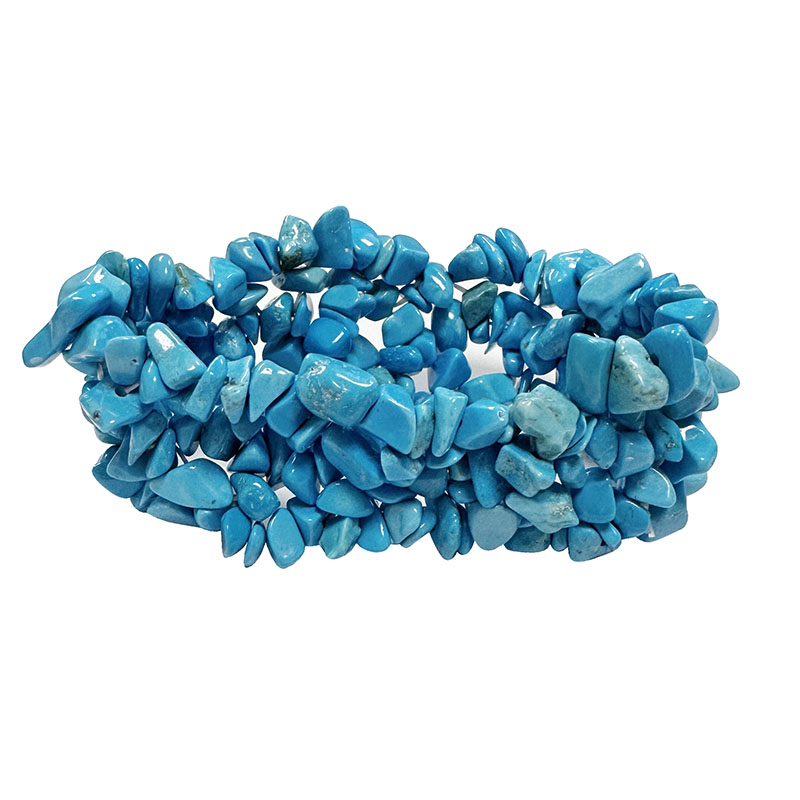 Bracelet howlite teintée turquoise - Lot de 5 pièces