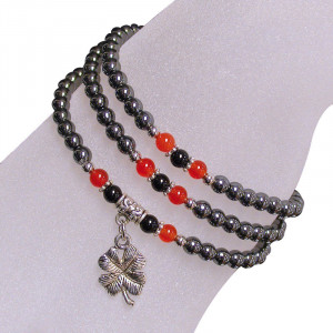 Bracelet 3 rangs trefle plusieurs coloris