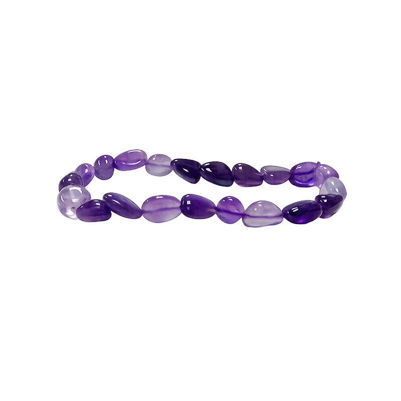 Bracelet améthyste grains les 4