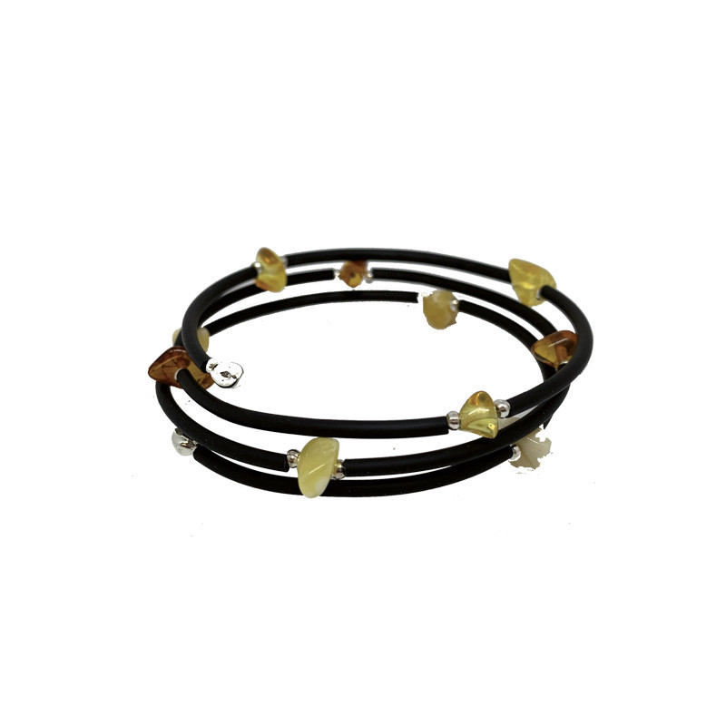 Bracelet en Ambre de la baltique Baroque à mémoire de forme