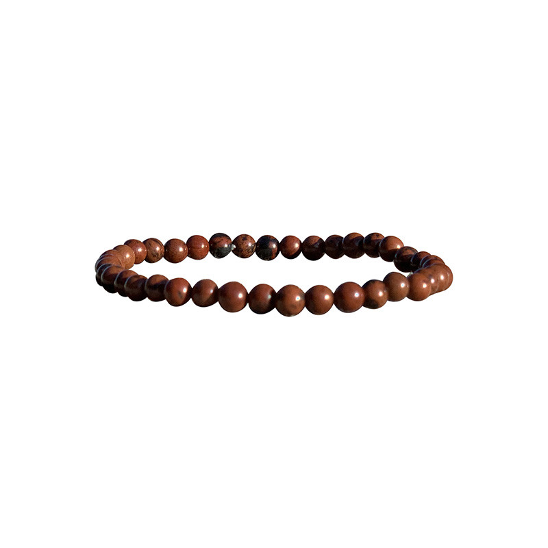 Bracelet Obsidienne brune - boules de 4, 6 ou 8 mm