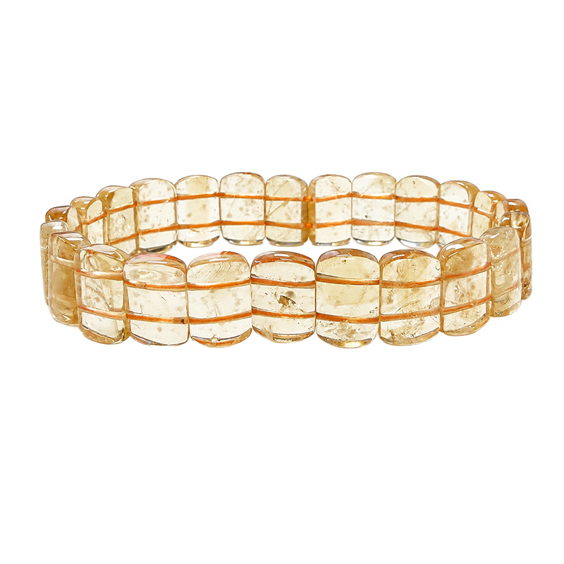 Bracelet plaquettes en Améthyste chauffée (Citrine)- La pièce