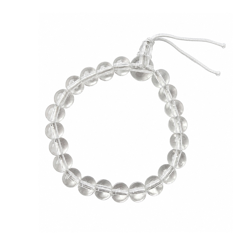 Power bracelet Cristal de roche boules 8mm 5 pcs