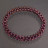 Bracelet grenat billes 3mm tressées