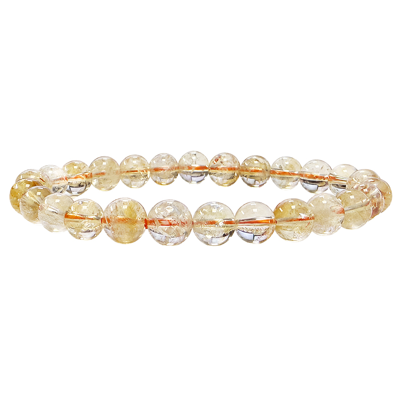 Bracelet Améthyste Chauffée Citrine 8 mm - 20 cm - La pièce