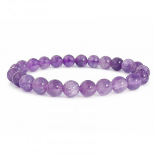 Bracelet Grande Taille Améthyste 8 mm