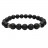 Bracelet homme onyx dépoli et lave