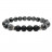 Bracelet Obsidienne mouchetée et Onyx - homme 10mm dépoli
