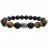Bracelet homme 10 mm oeil tigre, lave, onyx