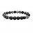 Bracelet Obsidienne mouchetée et Onyx - homme 10mm dépoli