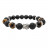 Bracelet homme 10 mm oeil tigre, lave, onyx