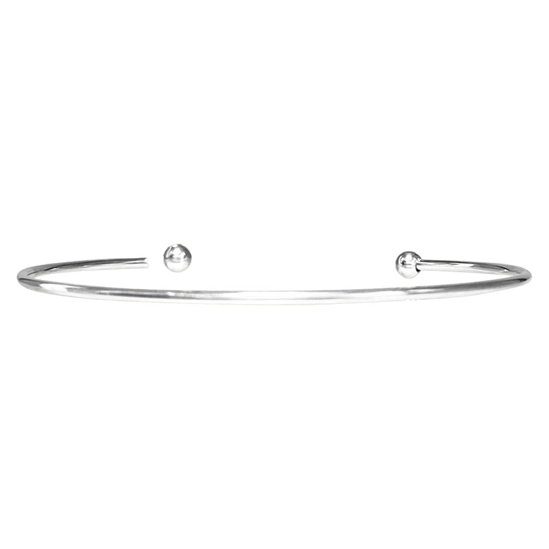 Bracelet Jonc Acier Personnalisable avec Perle de Finition