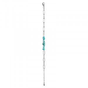 Bracelet Baroque Larimar chaîne en acier