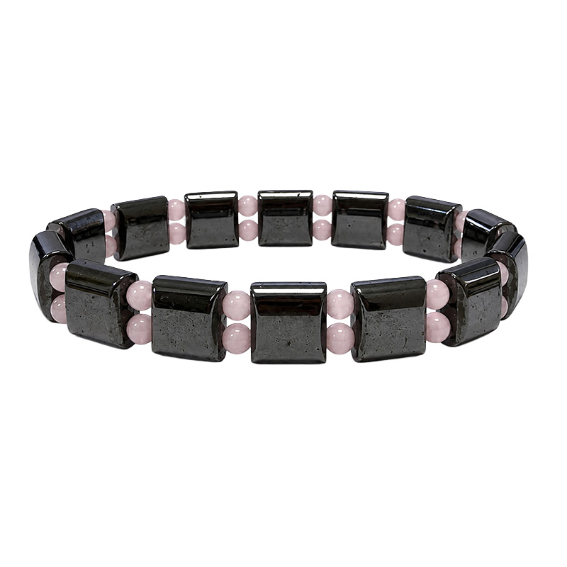 Bracelets magnétiques et oeil de chat synth. lot 5 pcs