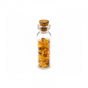 Bouteille avec de l'ambre - La pièce