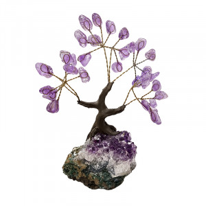 Bonsaï en pierres Amethyste 10/11 cm