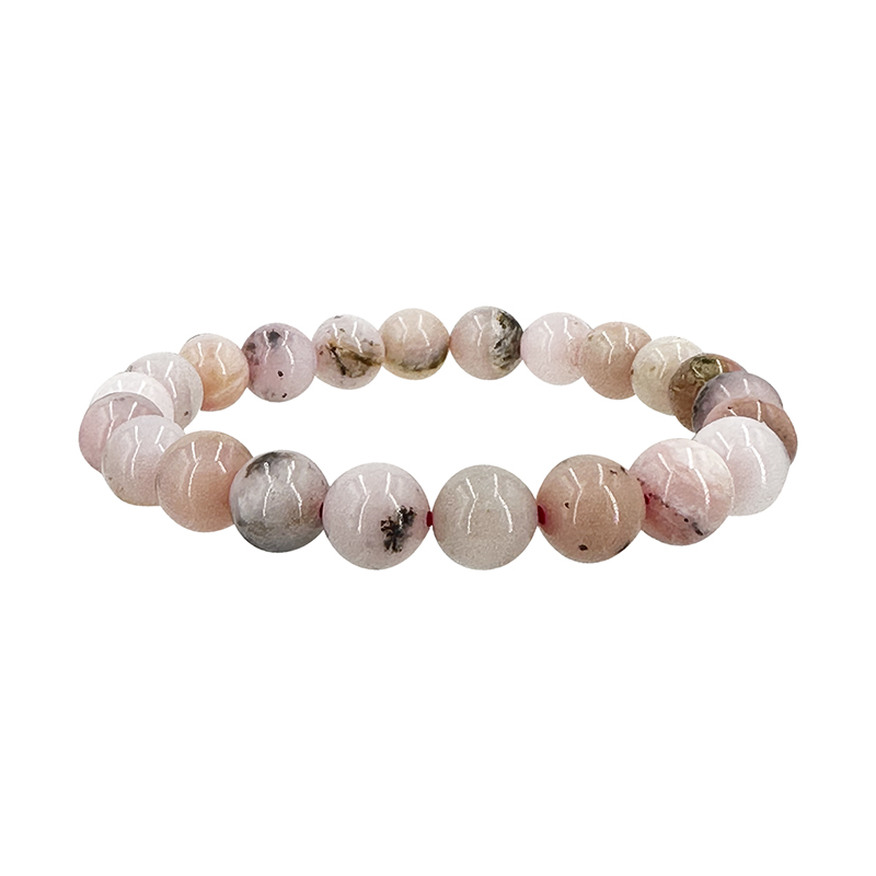 Bracelet opale rose 6 ou 8 mm