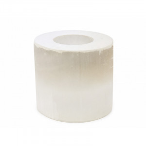 Porte-bougie en Sélénite cylindrique