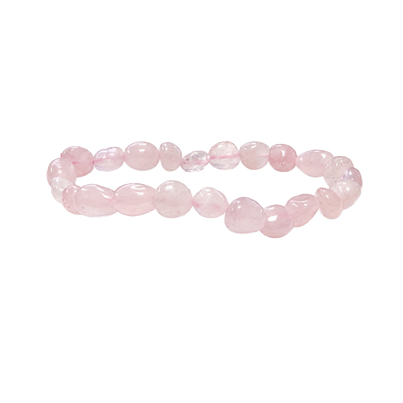 Quartz rose bracelet grains lot 4