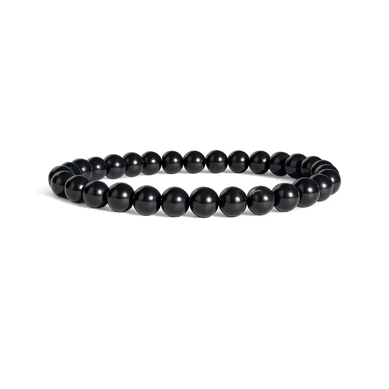 Bracelet en Perles de Shungite – Disponible en 4 mm, 6 mm ou 8 mm - La pièce