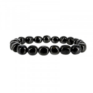 Bracelet en perles de shungite grains  – 7 x 8,5 mm - La pièce