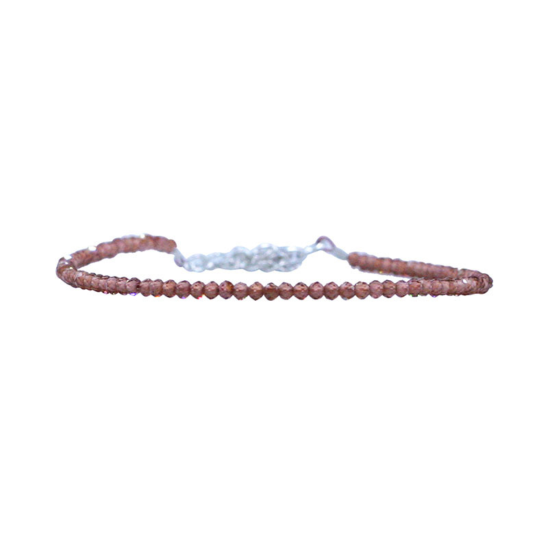 Bracelet grenat facetté - la pièce