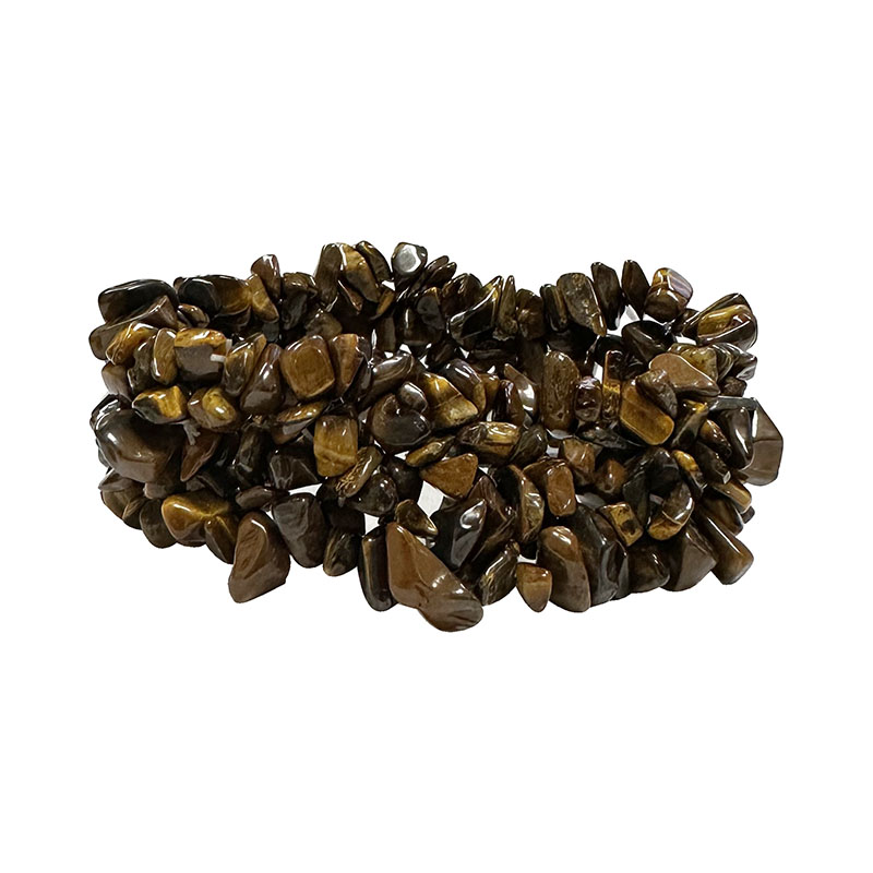 Bracelet baroque œil de tigre - Lot de 5 pièces