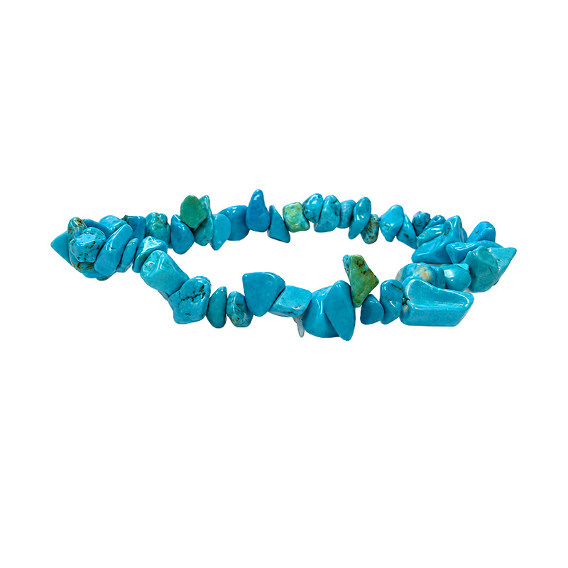 Bracelet baroque en Howlite teintée turquoise – Lot de 10 pièces