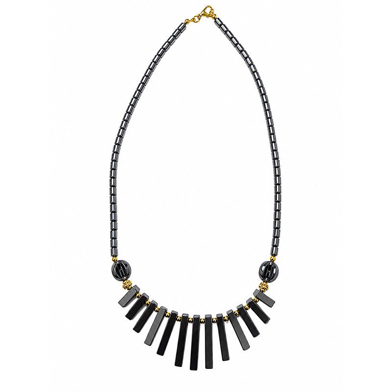 Collier Hématite - 46 cm - 10 pièces